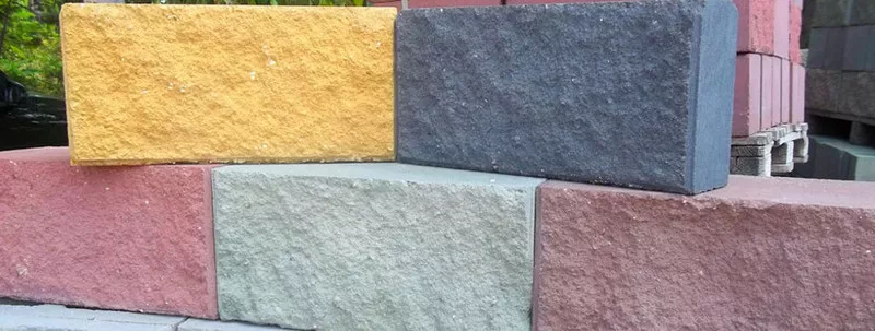 Блоки демлер,  бессер,  цементно-песчаные,  декоративные рваный камень