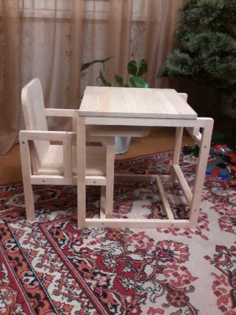 Стул-стол для кормления,  новый,  деревянный. 3
