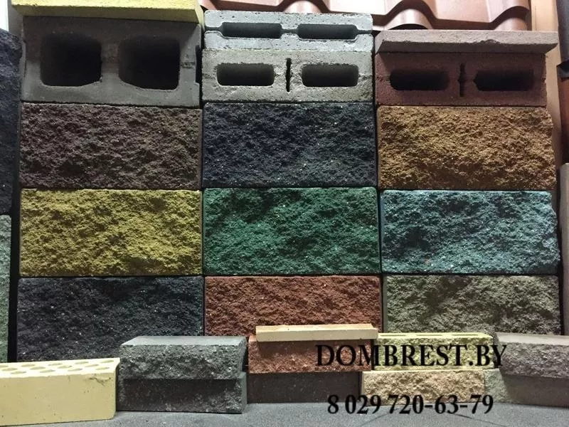 Фундаментные цветные  демлерные  блоки в Бресте 2